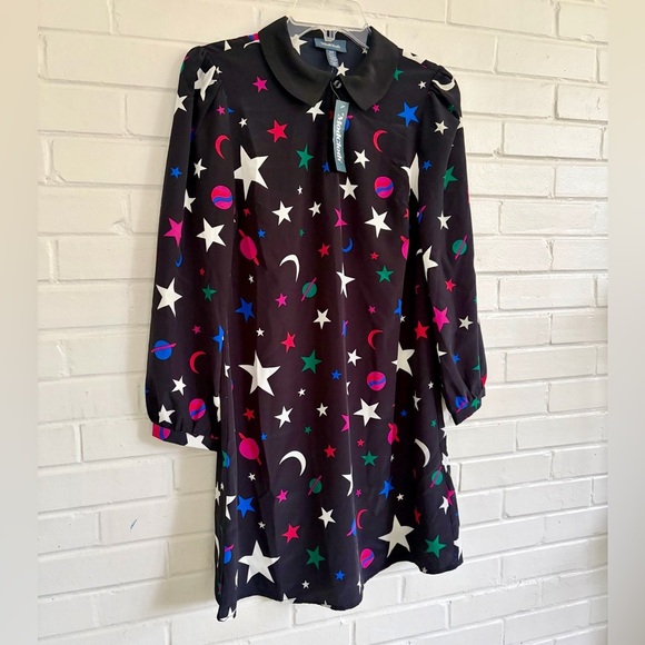 Modcloth Celestial Print Dress with Stars and Moons, SZ XS NWT - Picture 2 of 7